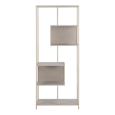 Seaford Tall Grey Metal Bookcase with 5 Shelves – FTG, view 2