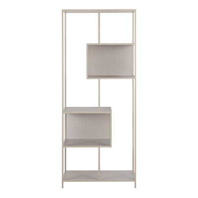 Seaford Tall Grey Metal Bookcase with 5 Shelves – FTG, view 3