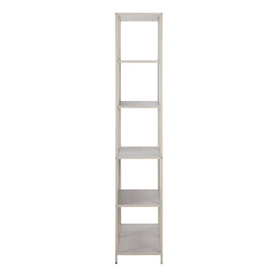 Seaford Tall Grey Metal Bookcase with 5 Shelves – FTG, view 4