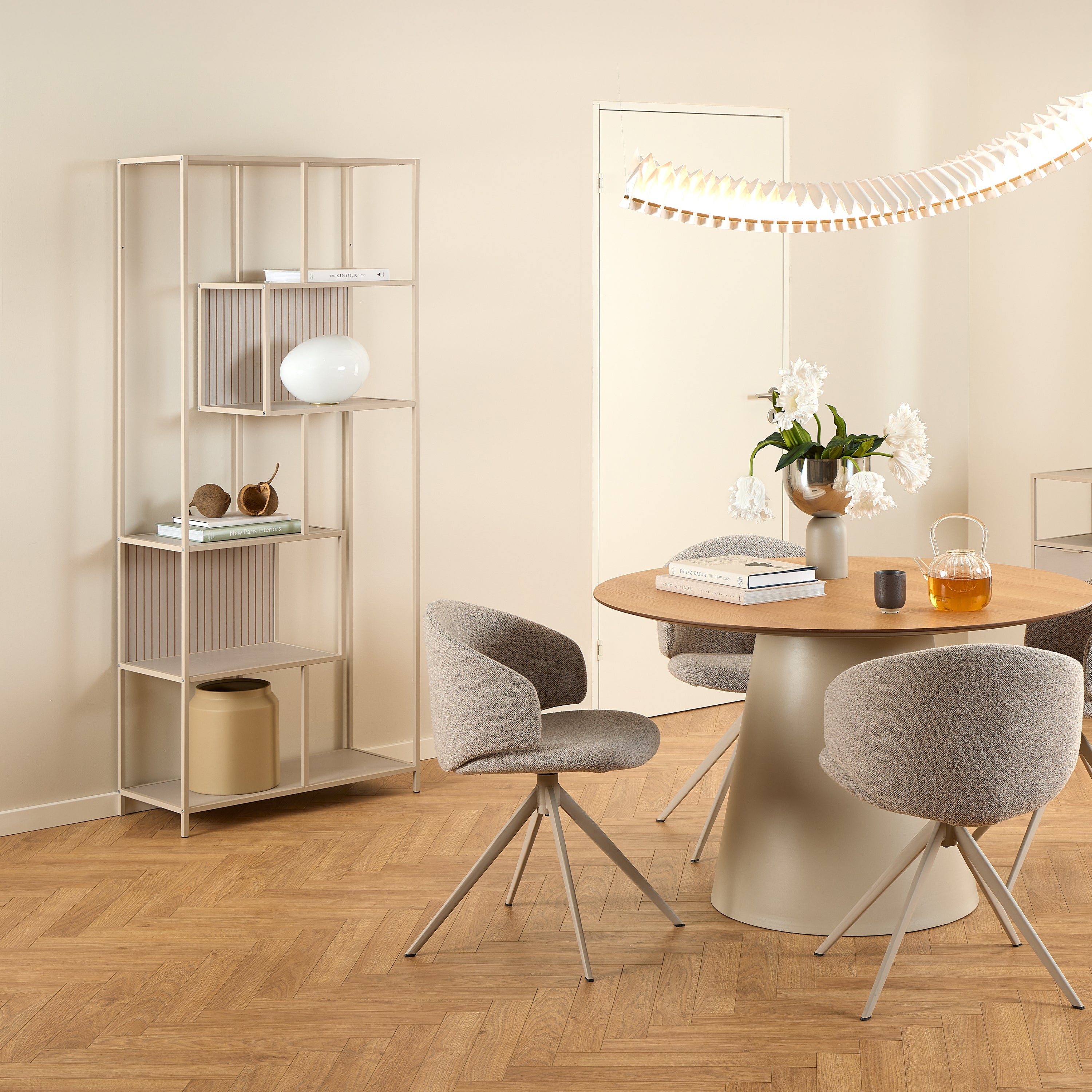 Seaford Tall Grey Metal Bookcase with 5 Shelves – FTG, view 5