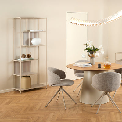 Seaford Tall Grey Metal Bookcase with 5 Shelves – FTG, view 5