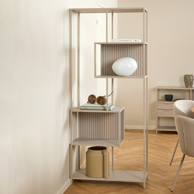 Seaford Tall Grey Metal Bookcase with 5 Shelves – FTG, view 6