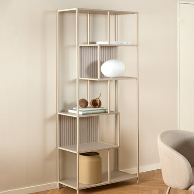 Seaford Tall Grey Metal Bookcase with 5 Shelves – FTG, view 7