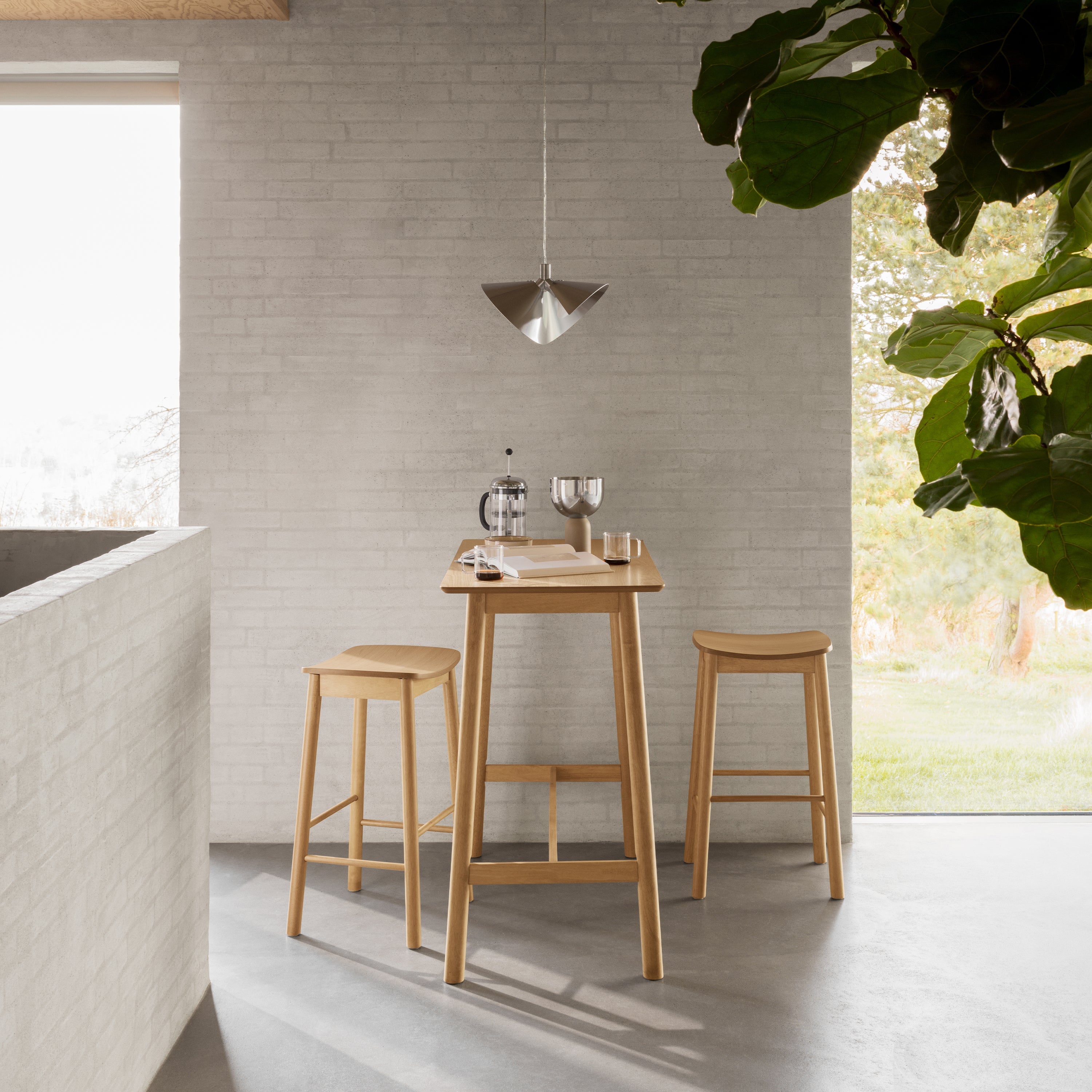 Barlow Bar Table in Matt Oak – FTG, view 4