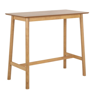 Barlow Bar Table in Matt Oak Included 2 Barlow Bar Stool Without Back in Matt Oak – FTG, view 2