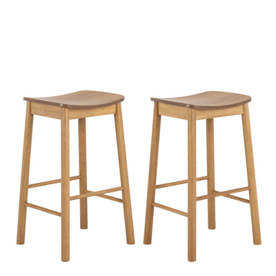 Barlow Bar Table in Matt Oak Included 2 Barlow Bar Stool Without Back in Matt Oak – FTG, view 5