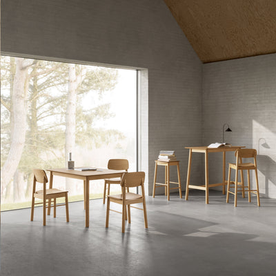 Barlow Bar Stool Without Back in Matt Oak Set of 2 – FTG, view 5