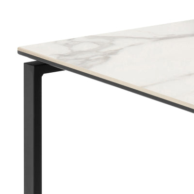 Katrine Square Coffee Table Set in Ceramic White – FTG, view 6