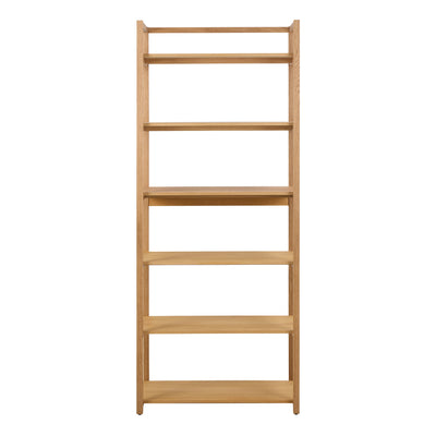 Ludza Rectangular Bookcase With 6 Shelves in Oak – FTG, view 2