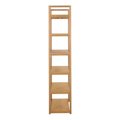 Ludza Rectangular Bookcase With 6 Shelves in Oak – FTG, view 3