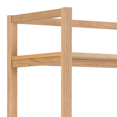 Ludza Rectangular Bookcase With 6 Shelves in Oak – FTG, view 6