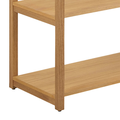 Ludza Rectangular Bookcase With 6 Shelves in Oak – FTG, view 8