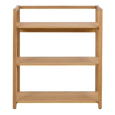 Ludza Rectangular Bookcase With 3 Shelves in Oak – FTG, view 2