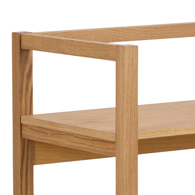Ludza Rectangular Bookcase With 3 Shelves in Oak – FTG, view 6