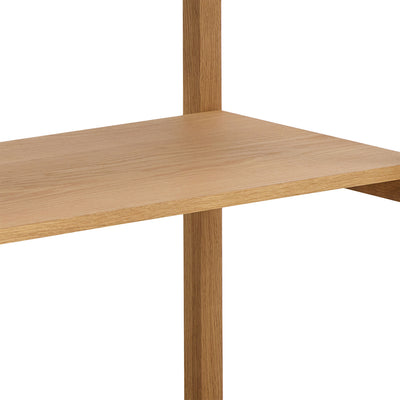 Ludza Rectangular Bookcase With 3 Shelves in Oak – FTG, view 7