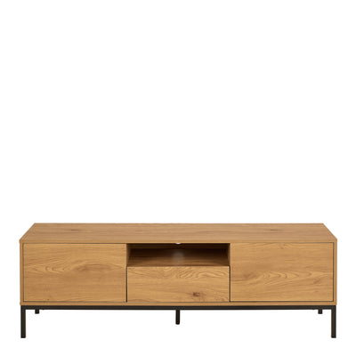 Seaford Tv Unit 2 Doors 1 Drawer in Matt Wild Oak – FTG, view 2