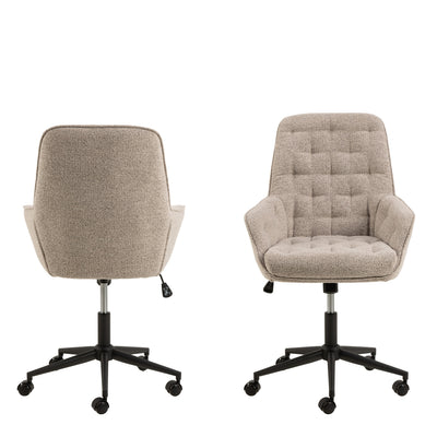 Erik Gas Lift Desk Chair in Monza Beige – FTG, view 2