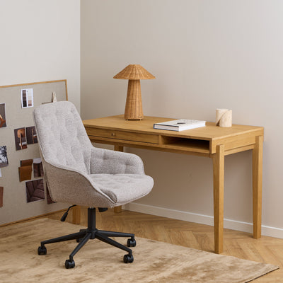 Erik Gas Lift Desk Chair in Monza Beige – FTG, view 4