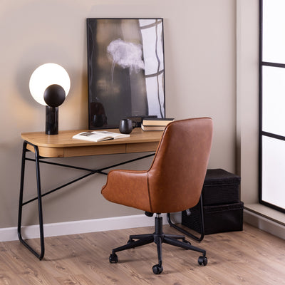 Erik Gas Lift Desk Chair in Brandy PU – FTG, view 4
