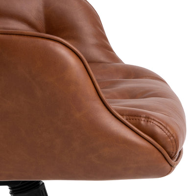 Erik Gas Lift Desk Chair in Brandy PU – FTG, view 8