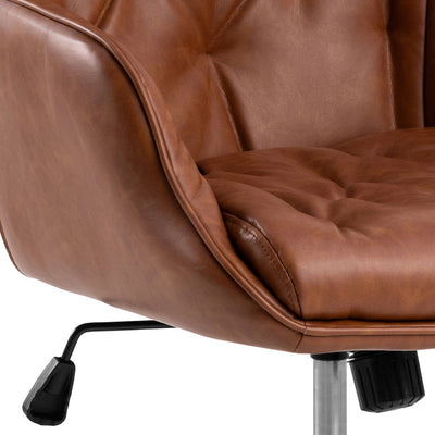 Erik Gas Lift Desk Chair in Brandy PU – FTG, view 9