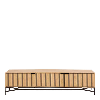 Jaipur TV Unit With 3 Doors 176cm Wide in Oak – FTG, view 2