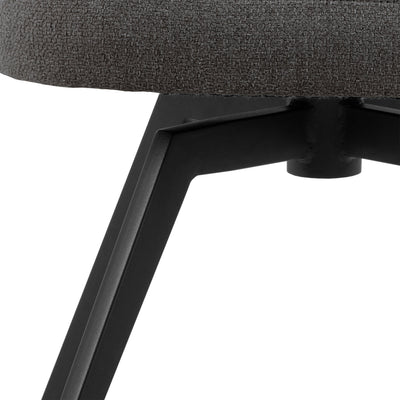 Darlene Dining Chair with Armrest and Swivel Function in Grey – FTG, view 8