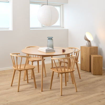 Roxby Round Dining Table in Matt Oak 120x76cm – FTG, view 3