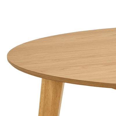 Roxby Round Dining Table in Matt Oak 120x76cm – FTG, view 6