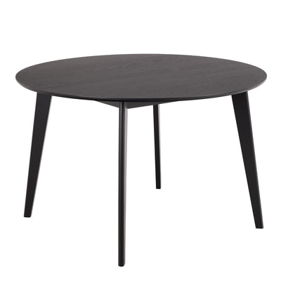 Roxby Round Dining Table in Matt Black 120x76cm – FTG