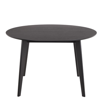 Roxby Round Dining Table in Matt Black 120x76cm – FTG, view 2