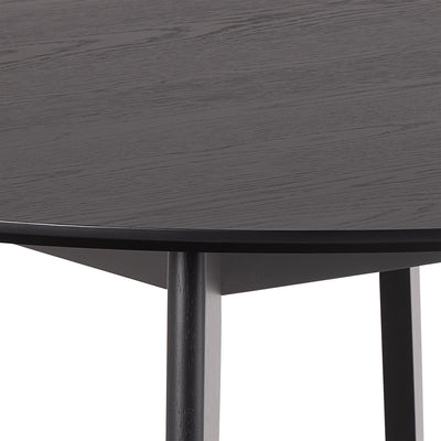Roxby Round Dining Table in Matt Black 120x76cm – FTG, view 4