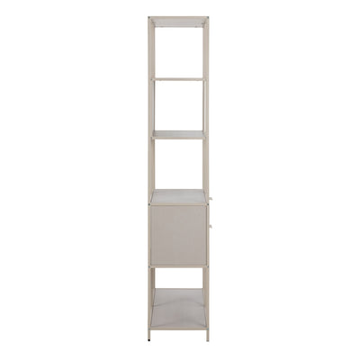 Seaford Tall Grey Metal 2 Drawer Bookcase with 4 Shelves – FTG, view 3