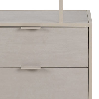 Seaford Tall Grey Metal 2 Drawer Bookcase with 4 Shelves – FTG, view 7