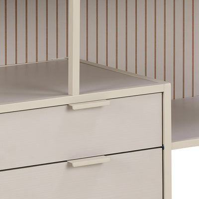 Seaford Grey Storage Unit with 2 Drawers and 3 Shelves – FTG, view 7