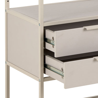 Seaford Grey Storage Unit with 2 Drawers and 3 Shelves – FTG, view 8