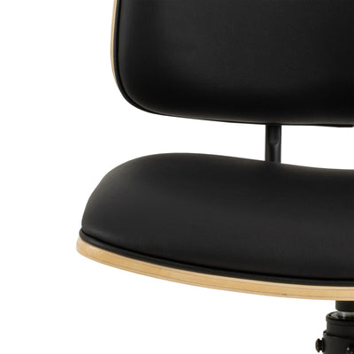 Owen Swivel Dining Chairs in Matt Black Set of 2 – FTG, view 8