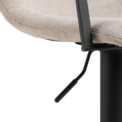Pablo Swivel Beige Bar Stool With Adjustable Height Function Set of 2 – FTG, view 6
