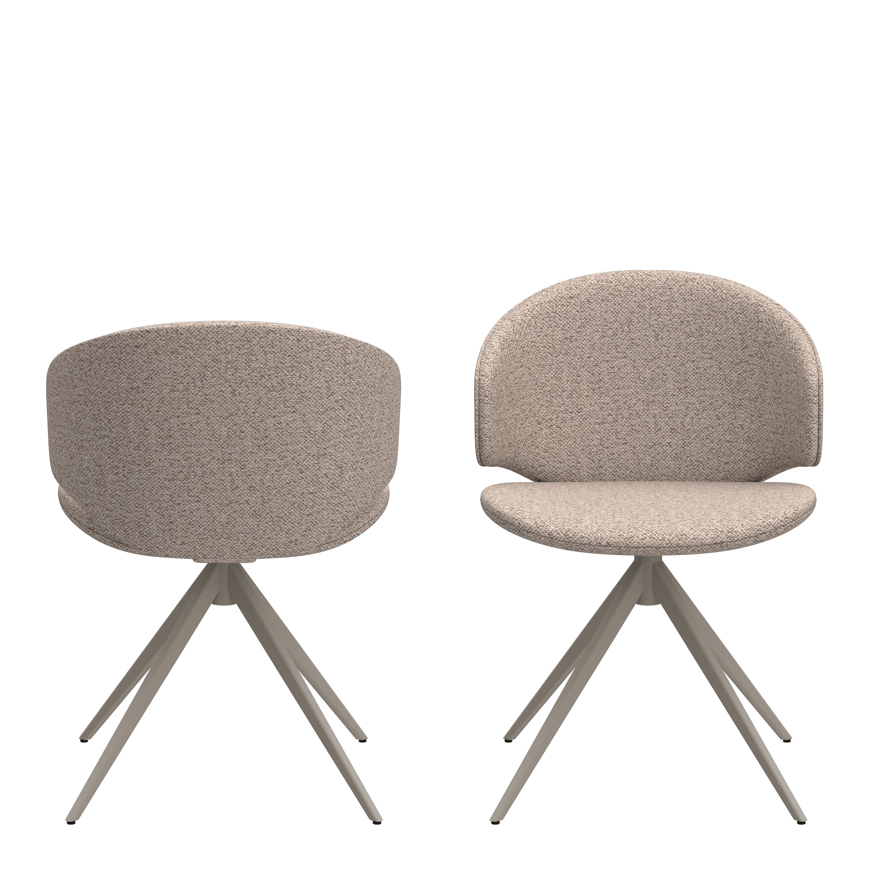 Ella Swivel Beige Dining Chair – FTG, view 2
