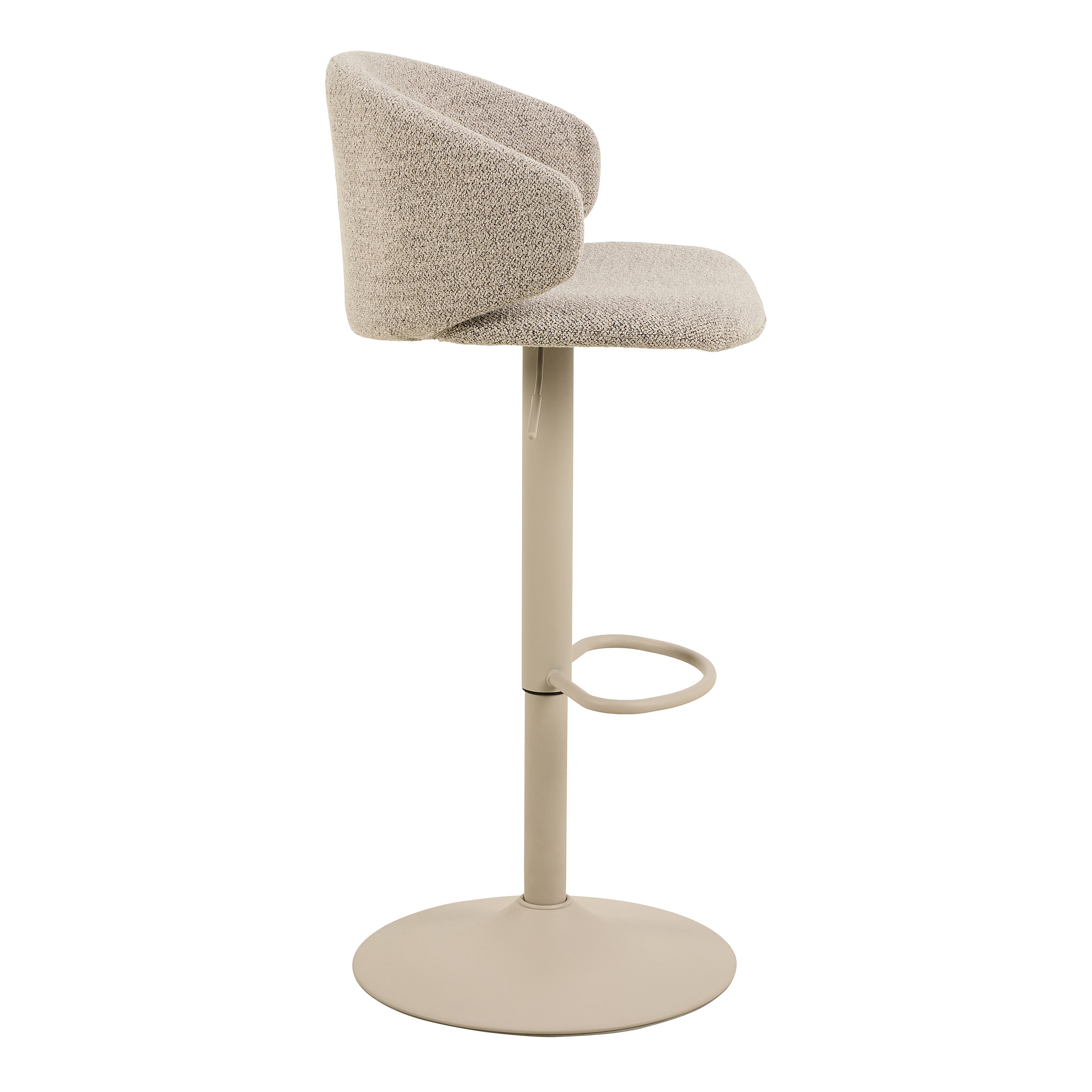 Ella Swivel Beige Bar Stool Set of 2 – FTG, view 3