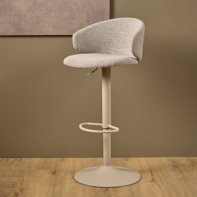 Ella Swivel Beige Bar Stool Set of 2 – FTG, view 4