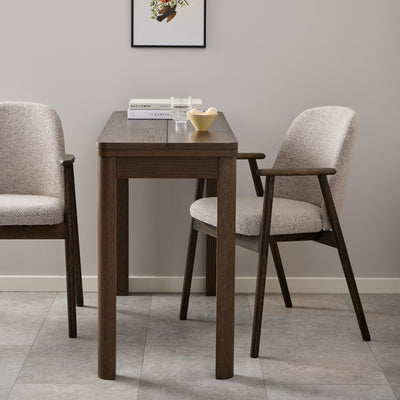Leo Dining Chairs With Armrest in Monza Fabric Beige Set of 2 – FTG, view 5
