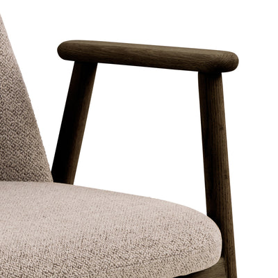 Leo Dining Chairs With Armrest in Monza Fabric Beige Set of 2 – FTG, view 7
