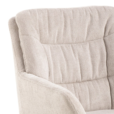 Alonso Swivel Cream Dining Chair with Armrest Set of 2 – FTG, view 6