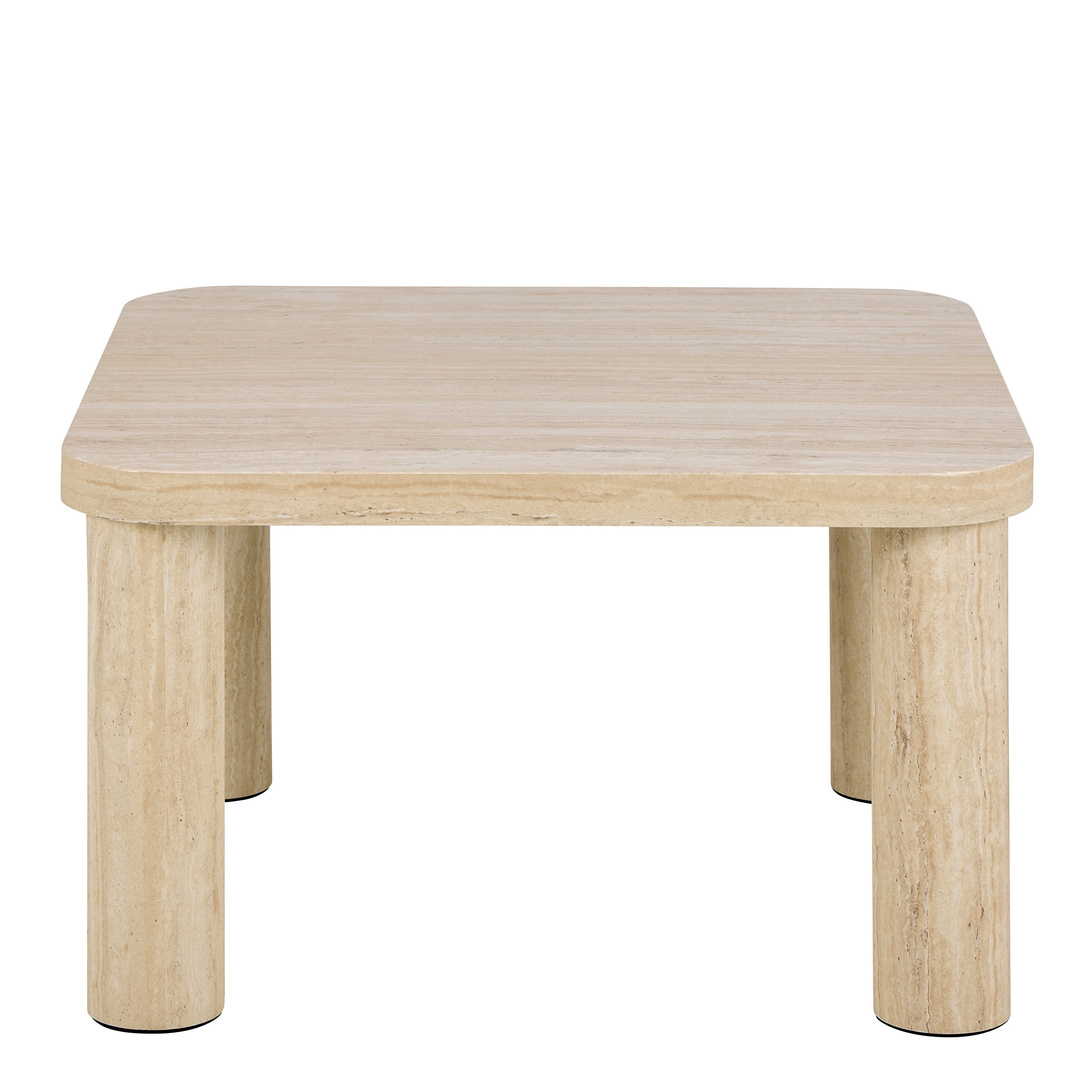 Solano Square Coffee Table in Light Travertine 60 x 60 cm – FTG, view 2