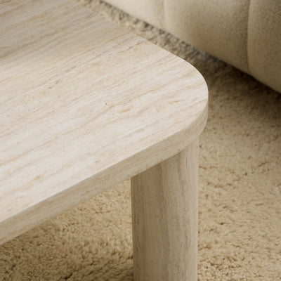 Solano Square Coffee Table in Light Travertine 60 x 60 cm – FTG, view 4