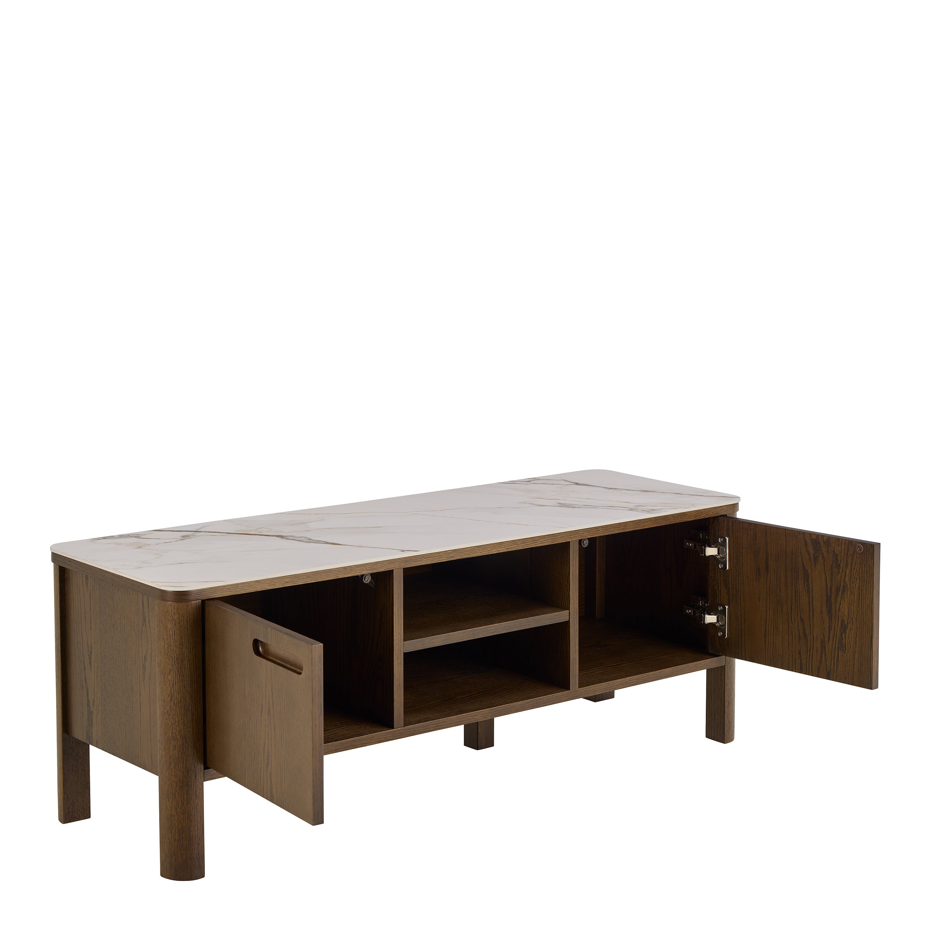 Southampton TV Unit 2 Doors 1 Shelf in Ceramic Cream – FTG, view 4