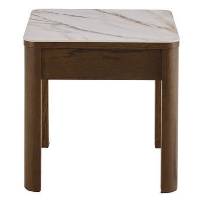 Southampton Square Side Table 1 Drawer in Cream Ceramic – FTG, view 3