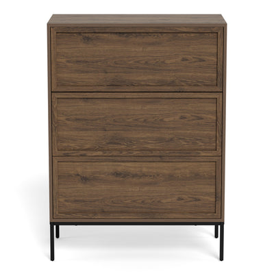 Palmdale 3 Drawer Chest in Smoked Oak