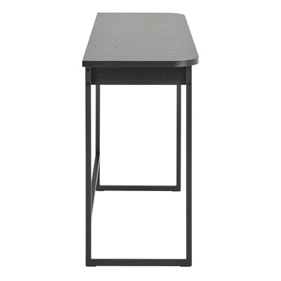 Darlington Console Table With Open Shelf and Oak Top in Black – FTG, view 3